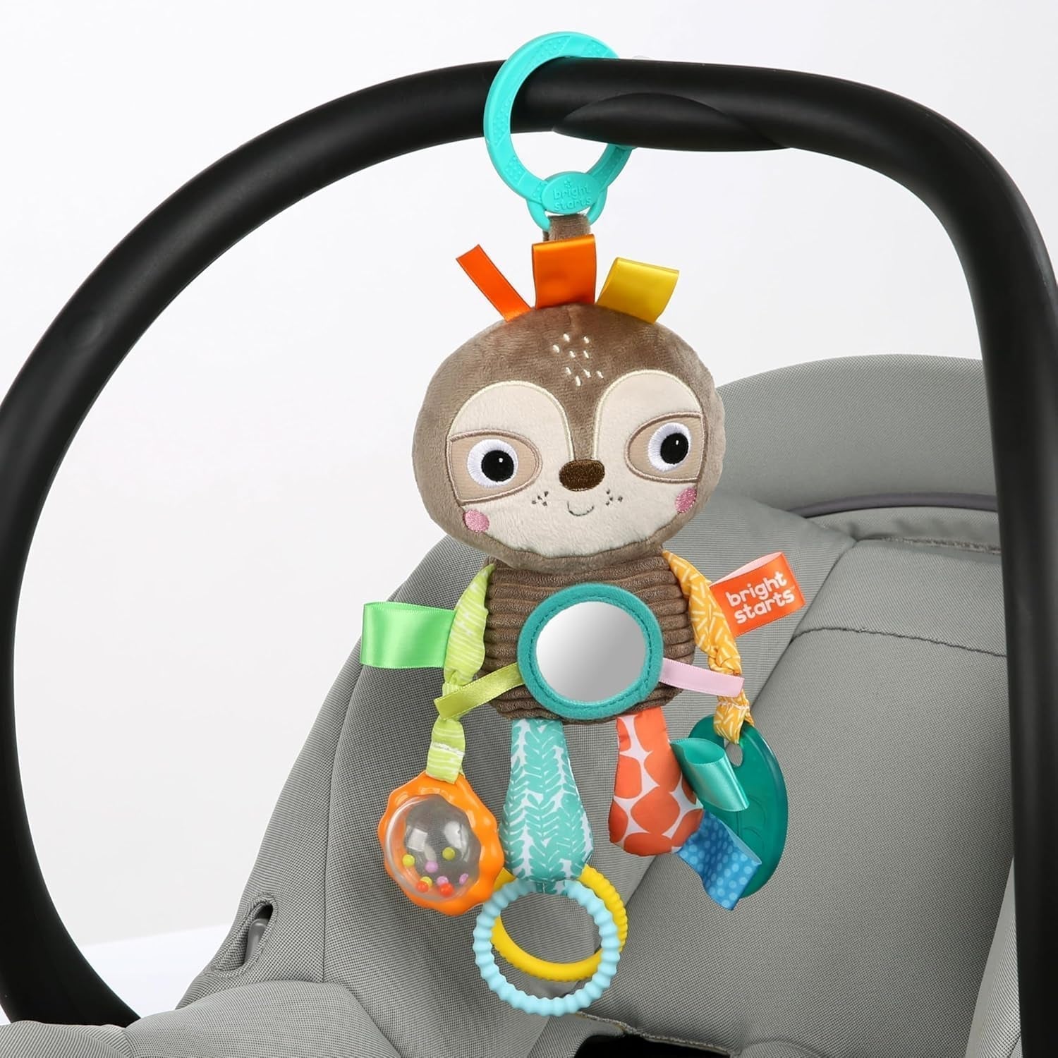 Bright Starts barnvagnsleksak, sengångare - med skallra, spegel och taggieslingor Bebe Toys Naty Shop