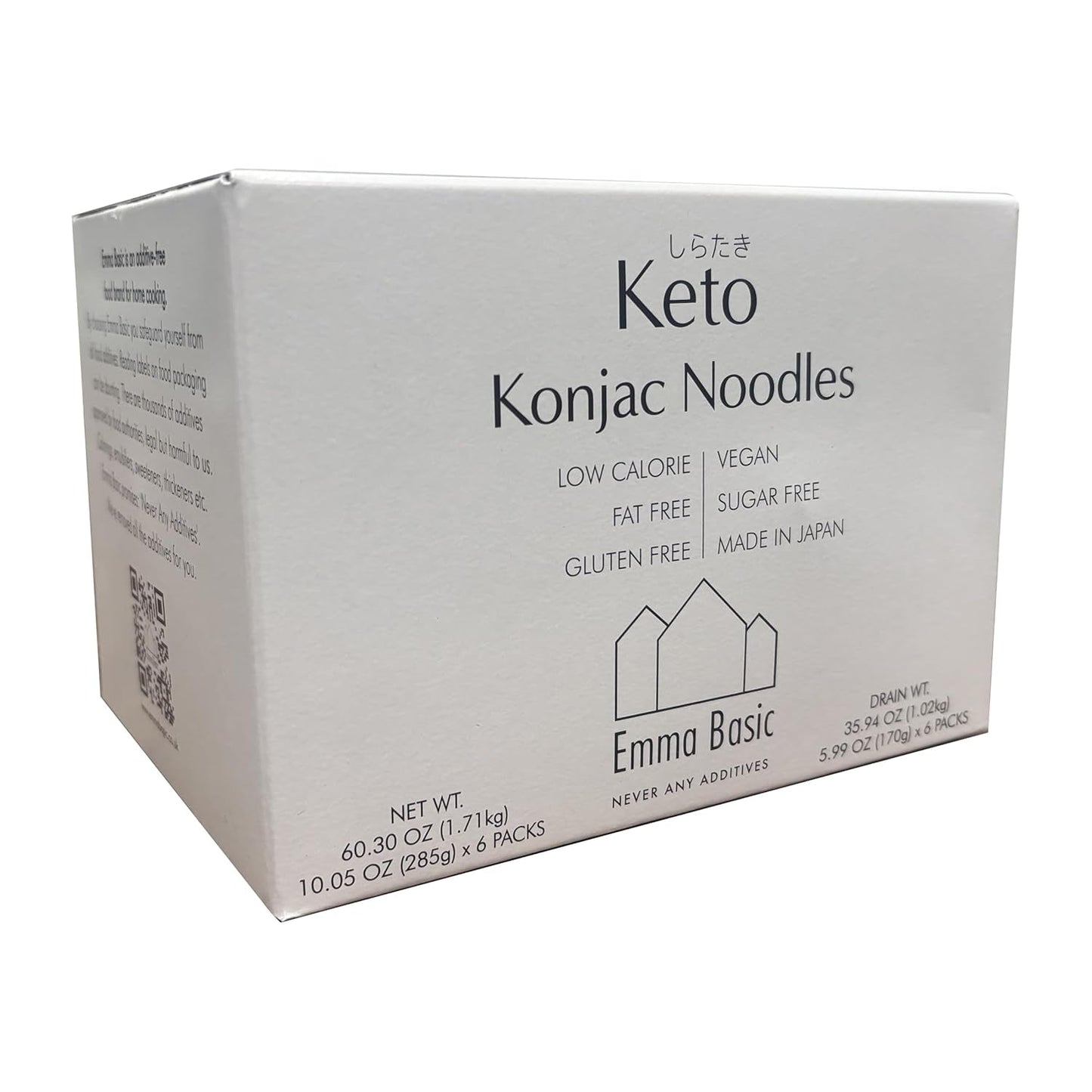 Shirataki konjacnudlar från Japan, 6 x 170 g | Keto-diet | Noll kolhydrater | Glutenfri Låg i kalorier