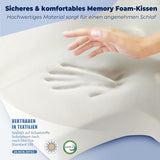 SAHEYER ortopedisk kudde nackstöd kudde huvudkudde, ergonomisk nackkudde sidosovskudde 60 X 40 X 13/11 cm memory foam kudde för sidosleeper, rygg och mage Cervikala ortopediska kuddar Naty Shop
