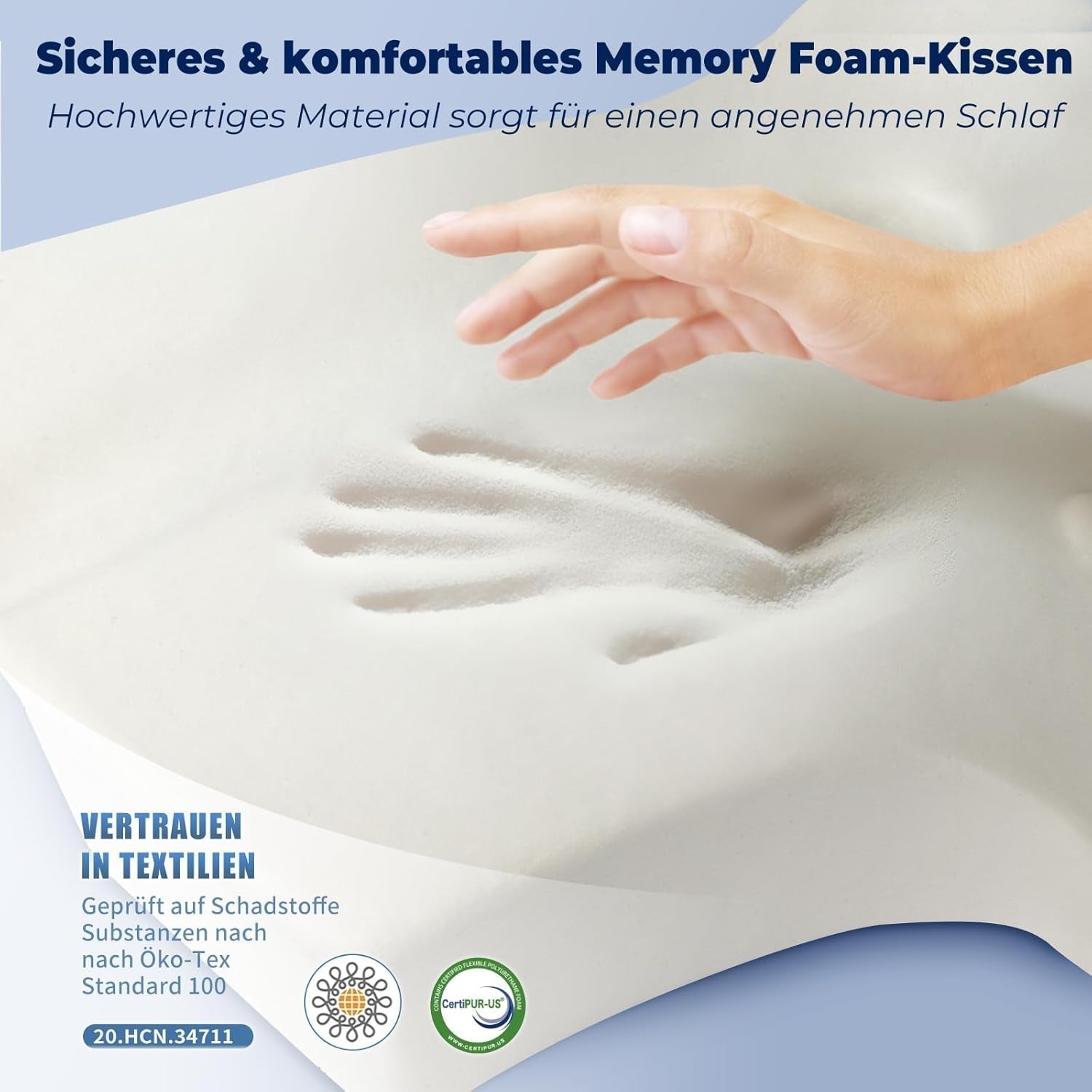 SAHEYER ortopedisk kudde nackstöd kudde huvudkudde, ergonomisk nackkudde sidosovskudde 60 X 40 X 13/11 cm memory foam kudde för sidosleeper, rygg och mage Cervikala ortopediska kuddar Naty Shop