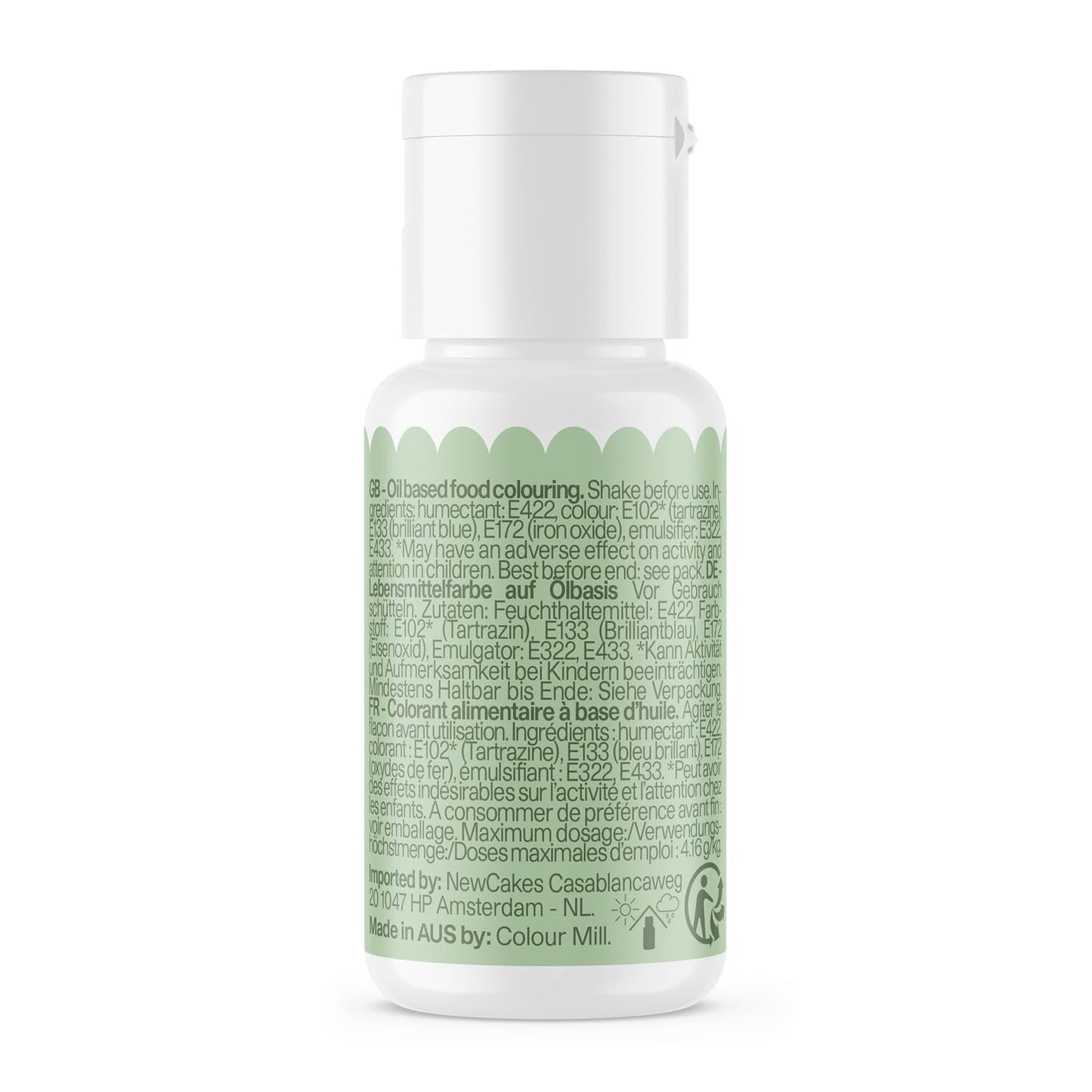 Color Mill salvia oljebaserad matfärgning - Livsmedelsfärg för choklad, fondant, muffins, kakor, bakning, macaroons - Matfärg för dekoration av tårtor - 100 ml