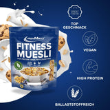 IronMaxx Fitness Müsli - Cookies & Cream, 2 kg påse | Proteinrik vegansk müsli med krispigt innehåll | Låg i socker och hög i fiber