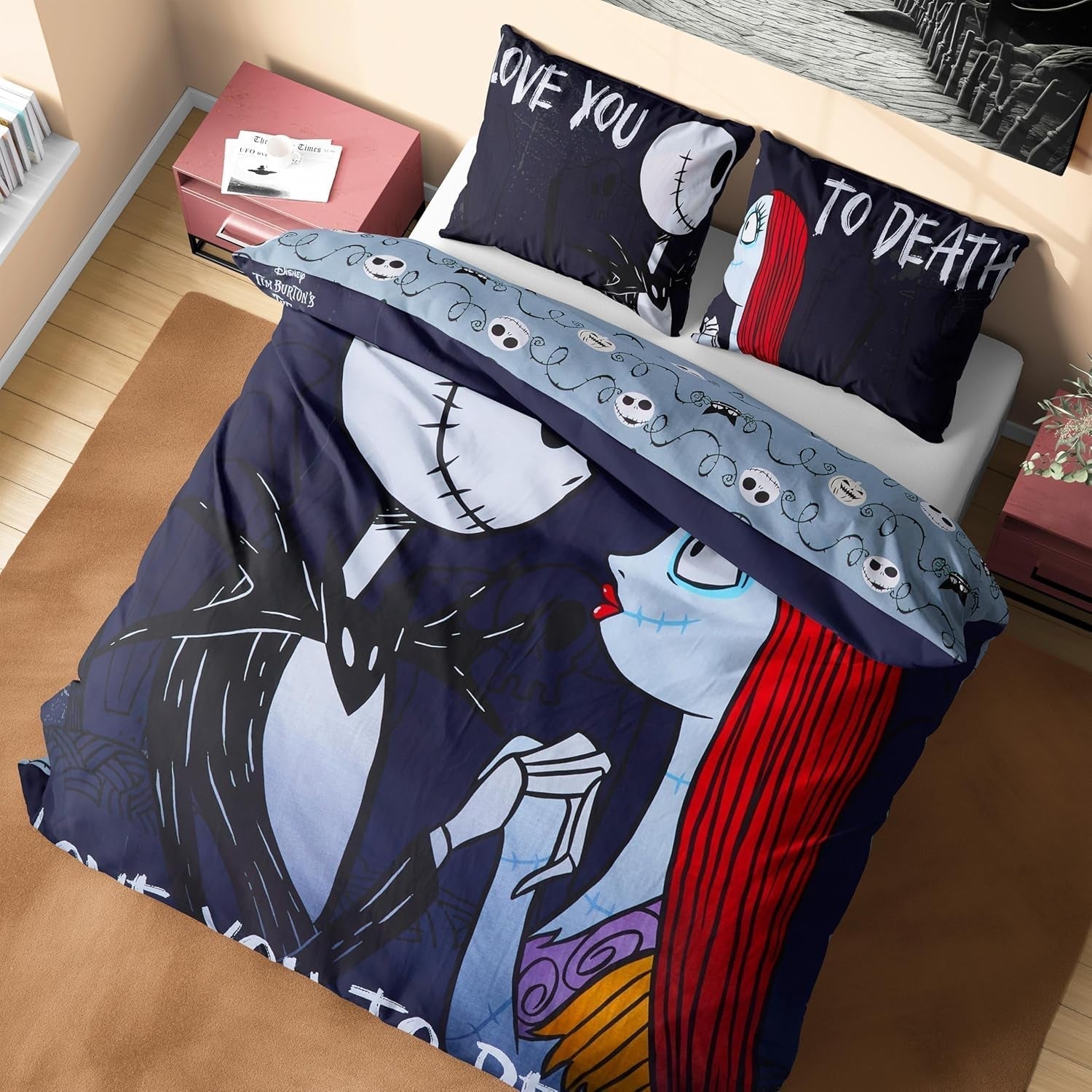 Sängkläder för barn och tonåringar Sängkläder - barn Naty Shop Black Jack Sally - Dubbel