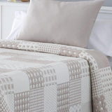 VIALMAN Colcha Bouti Ligera Överkast Sofia 21, polyester bomull, beige, Cama 150: 250 X 270 Cm Sängar och filtar Besuche den VIALMAN-Store
