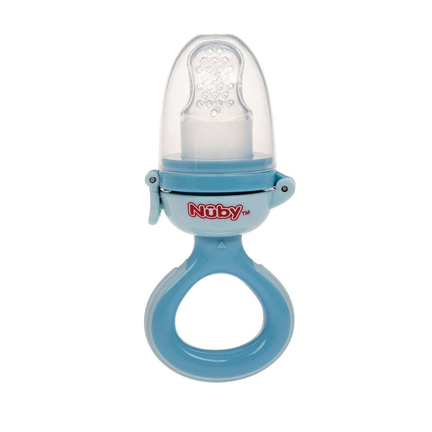 Nuby Silicone Fruit Feeder Nibbler - Fruktmatare för bebisar 6 månader och småbarn - Brickring för frukt, grönsaker och puréer - BPA-fri - Rosa - 6+ månader