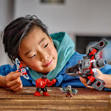 LEGO Marvel-uppgörelse mellan Captain America och Red Hulk Kids Byggbar Jet Set Superhjälteleksak för pojkar och flickor 8 år gammal äventyrsbyggnadsleksak 76292 Byggset Besuche den LEGO-Store