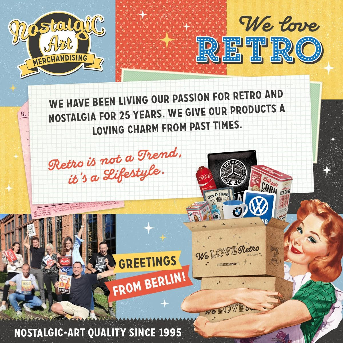 Nostalgic-Art Retro Coffee Box, 1,3 L, Vespa - Italiensk klassiker - Presentidé för skoterfans, Original Licensierad produkt (OLP), Vintage Design Workshop Decoration, Vintage Design Workshop Decoration Mat Förvaringslådor Naty Shop