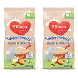 Milupa babygröt - havre- och fruktgröt 10 månader till 3 år barnmat 1 x 400 g (förpackning med 2)