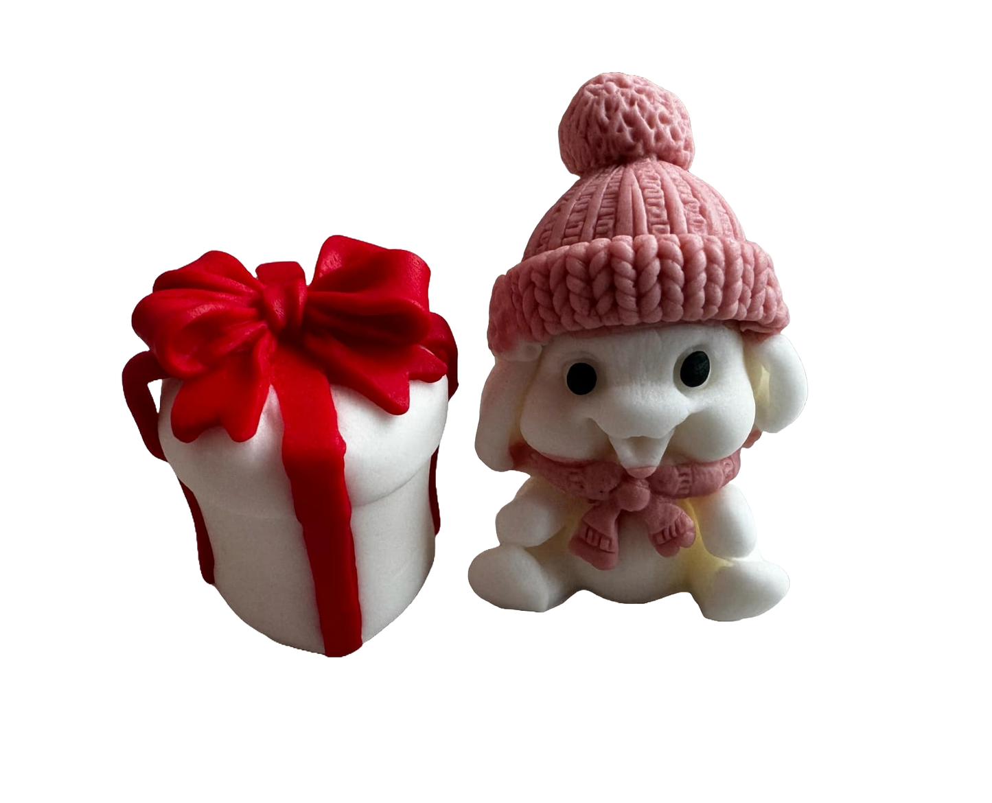 Set med 2 ätbara dekorationer från sugarpaste, Emotion of gifts, tjejdekorationer från Sugar Paste Naty Shop