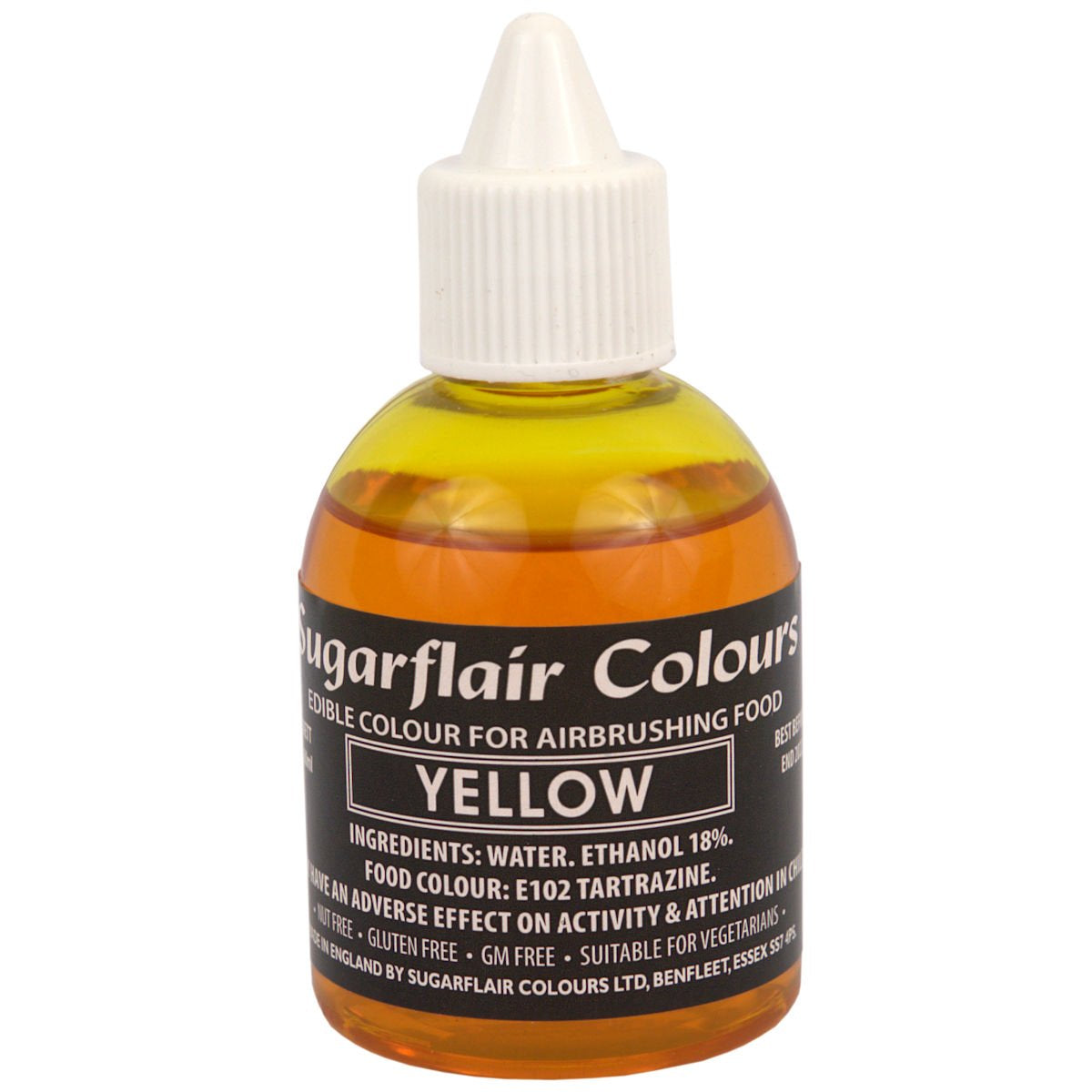 Sugarflair Deep Red Food Coloring - Ätbar flytande matfärgning, Airbrush-färg för tårtor, muffins, frosting och tårtdekorationer - 60 ml
