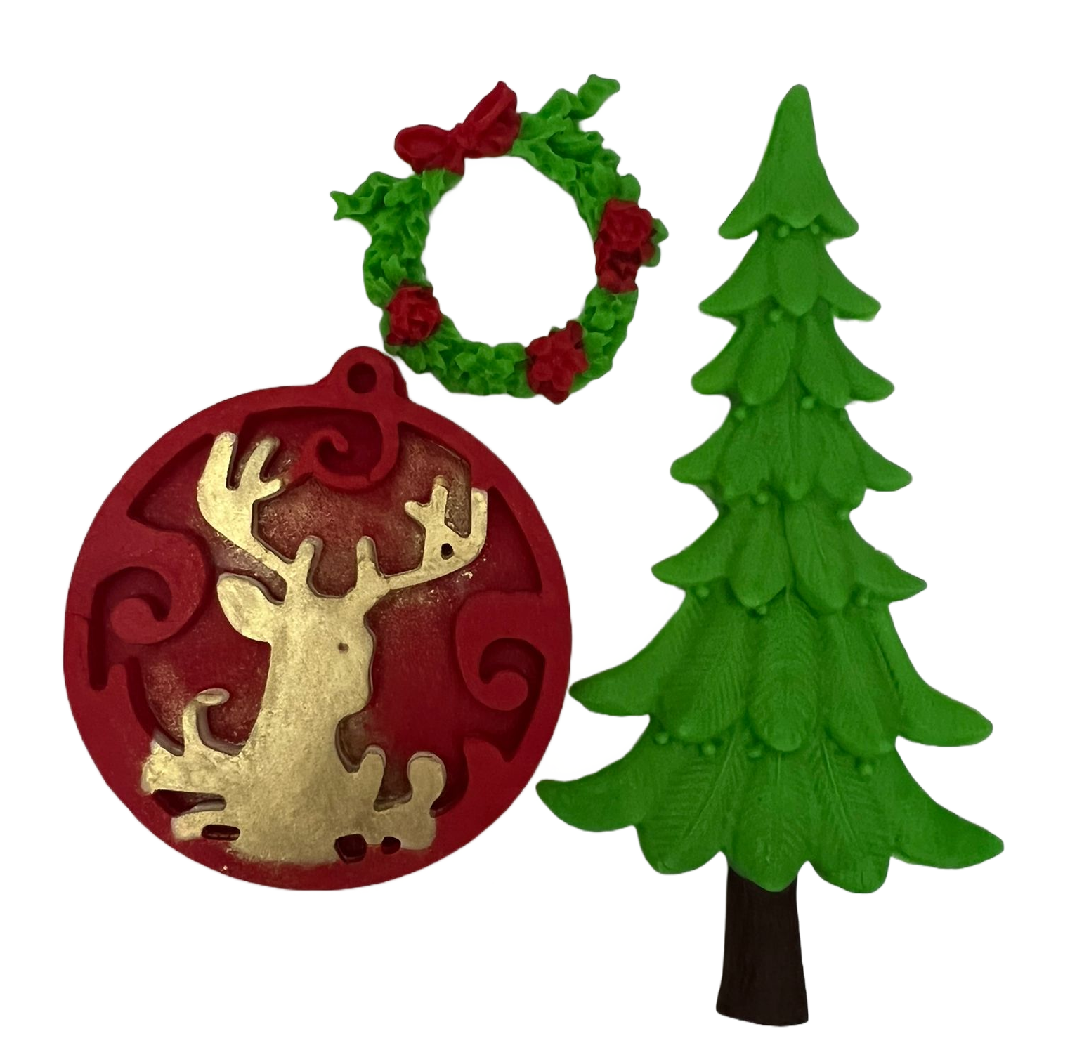 Uppsättning sockerdekorationer, julsockerpastadekorationer Nati Shop