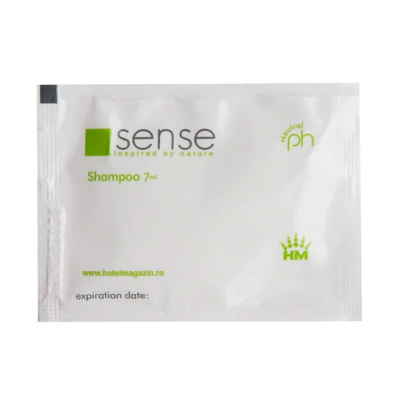 Hotellschampo Sense kuvert 7 ml, kartong 250 st Naty Shop Hotel Cosmetics
