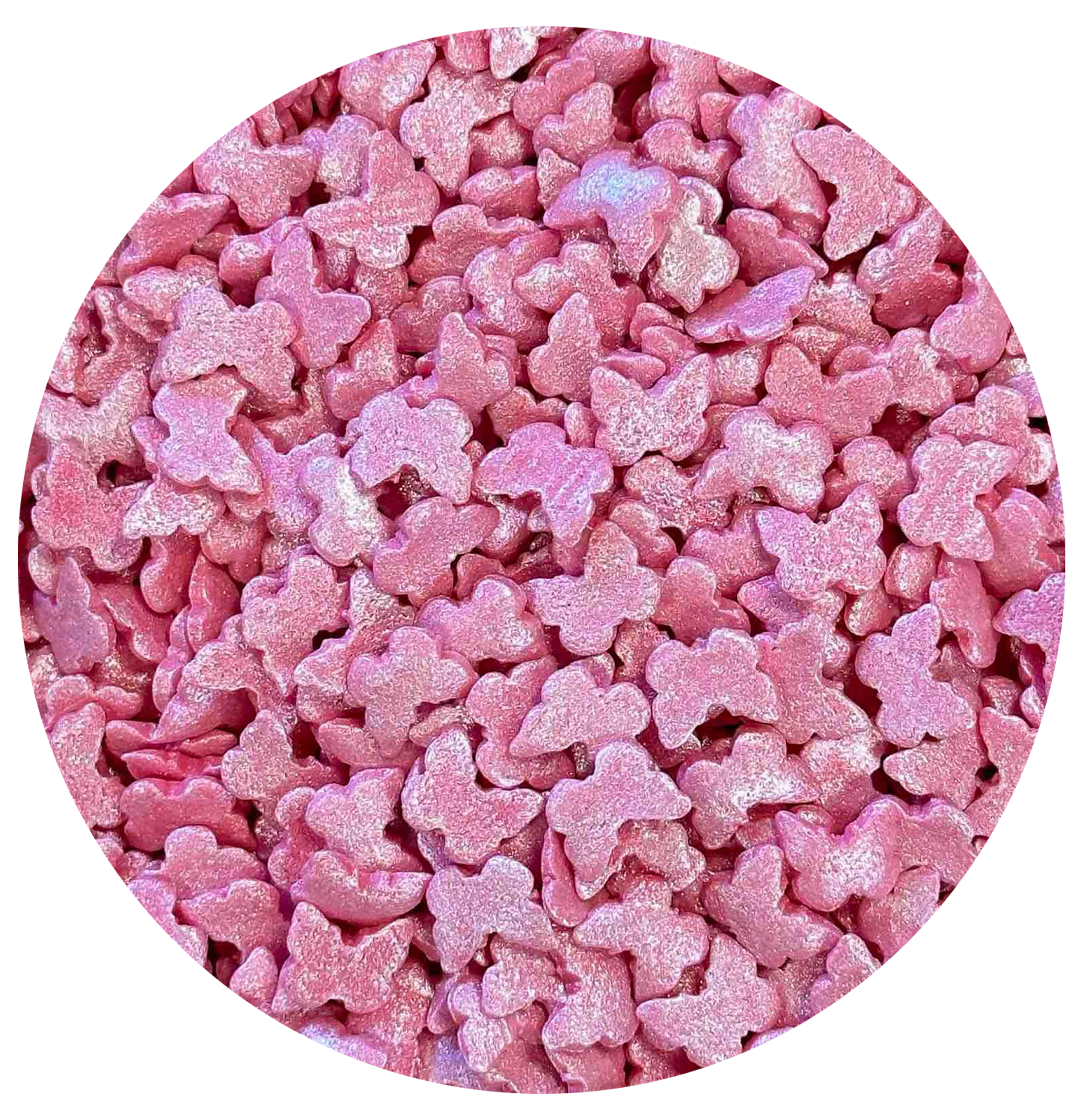 Rosa fjärilsströssel, 100g Nati Shop