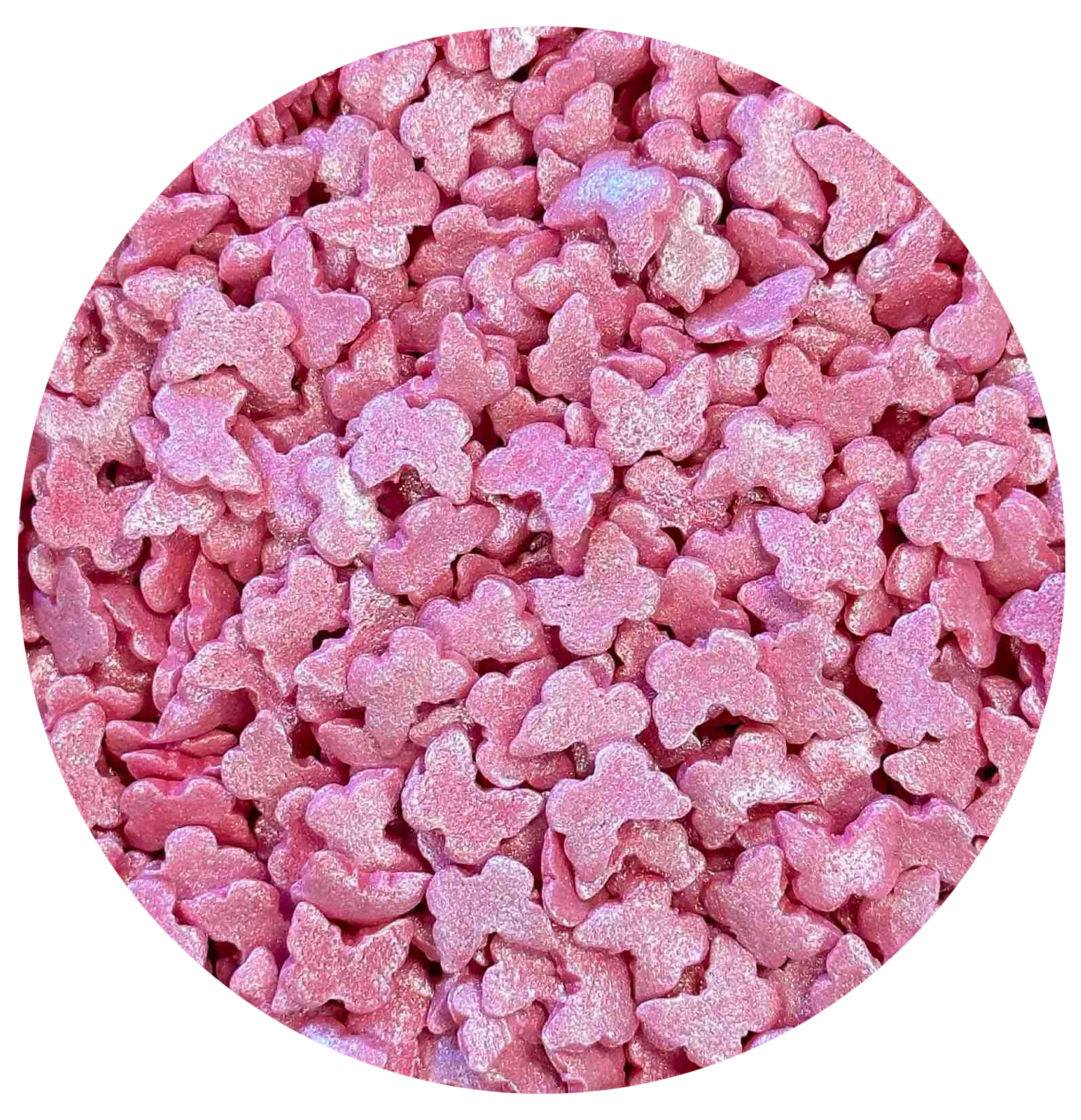 Rosa fjärilsströssel, 100g Nati Shop