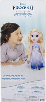Disney Frozen 2 ELSA The Snow Queen Doll - 35 cm lång, rörlig docka i ikonisk modeklänning och långt hår för extra lek, för tjejer från 3 år och uppåt, 214894 Naty Shop Dolls