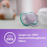 Philips AVENT ultra air-nappar - Lätta och andningsbara nappar för spädbarn i åldern 0-6 månader, BPA-fria, med bärväska som sterilisator, 2-pack, modell SCF085/24