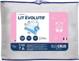 Bleu Câlin täcke för barn 140X(150+50) Cm Special för barnsängar, härdat täcke utbyggbart upp till 140X200 Cm, tvättbart i 95°, vita Täcken och täcken Naty Shop Unique Utdragbar filt för spjälsäng - 140 X (150 Cm +).