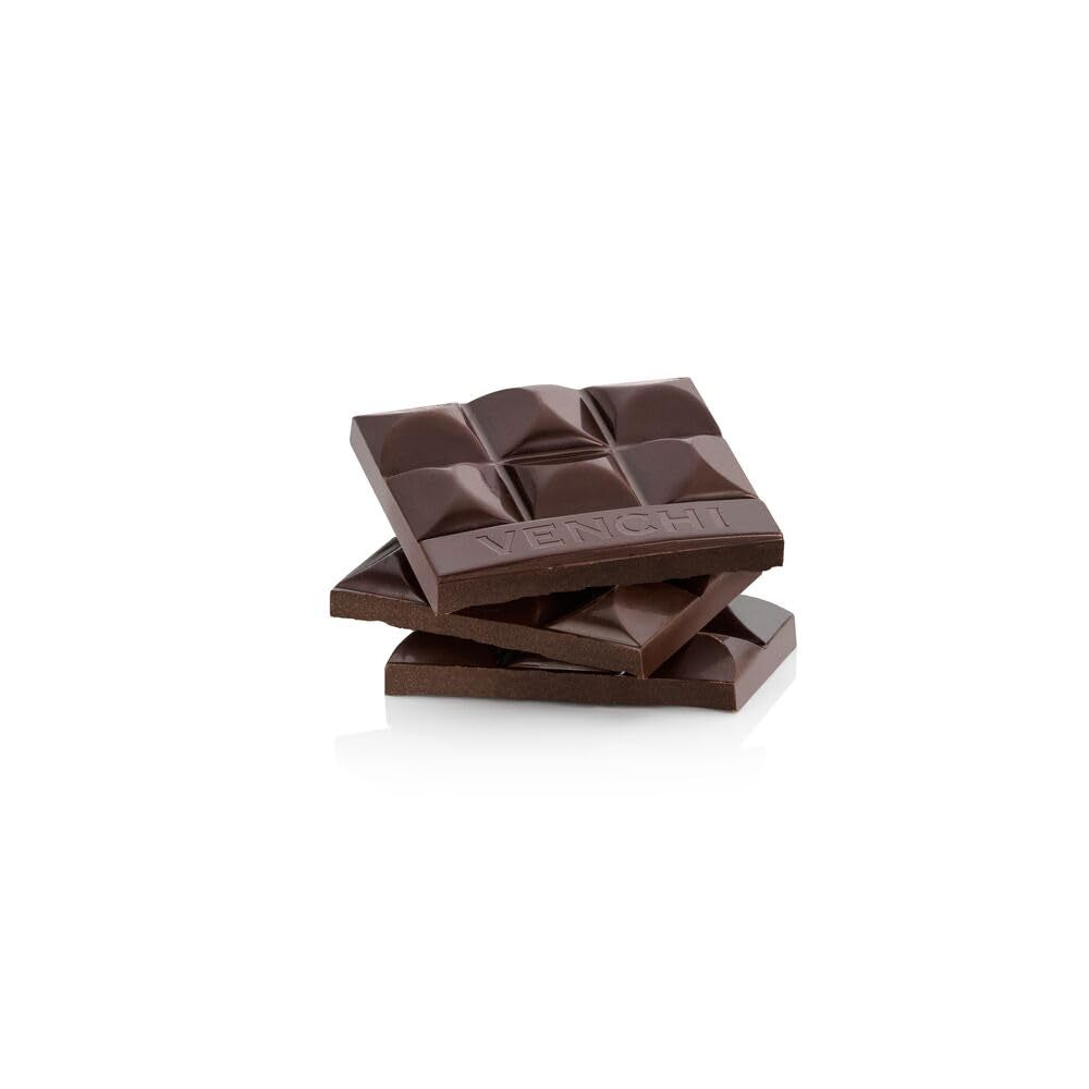 Venchi - Chokladkaka 85%, 70g - Med knapriga rostade kakaobönor - Glutenfri - Vegansk