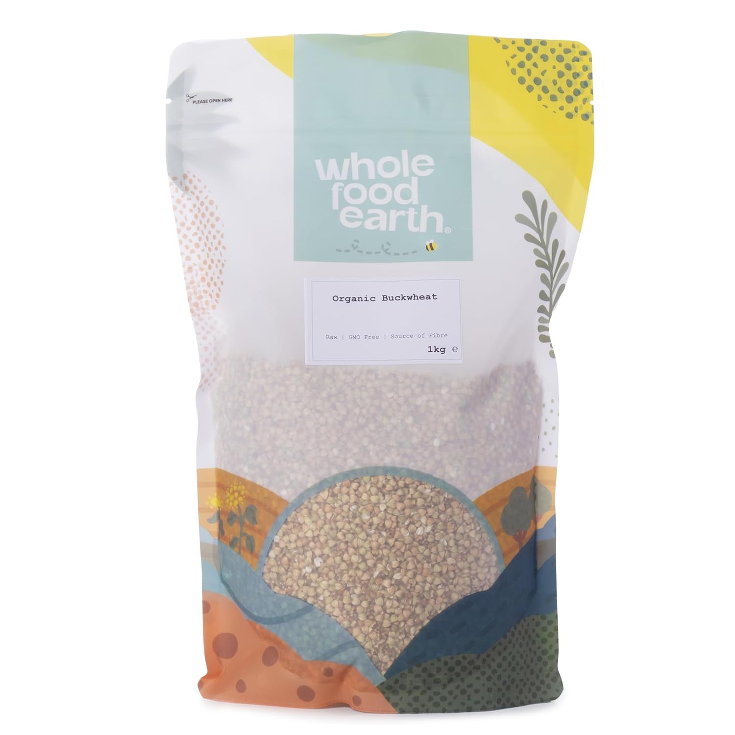 Wholefood Earth Organic Bovete - 3 kg - Icke-GMO - Vegansk - Hög i fiber - Certifierad organisk