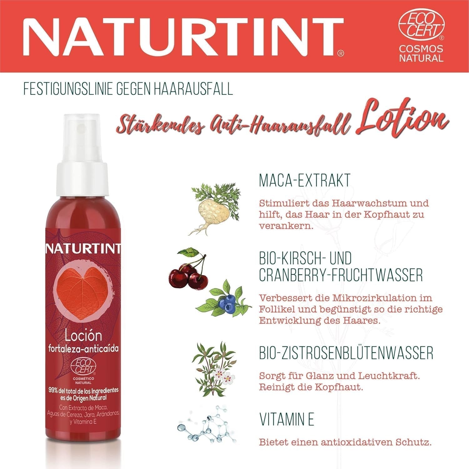 Naturtint, Stärkande lotion mot håravfall, 125 ml Naturtint hårvård