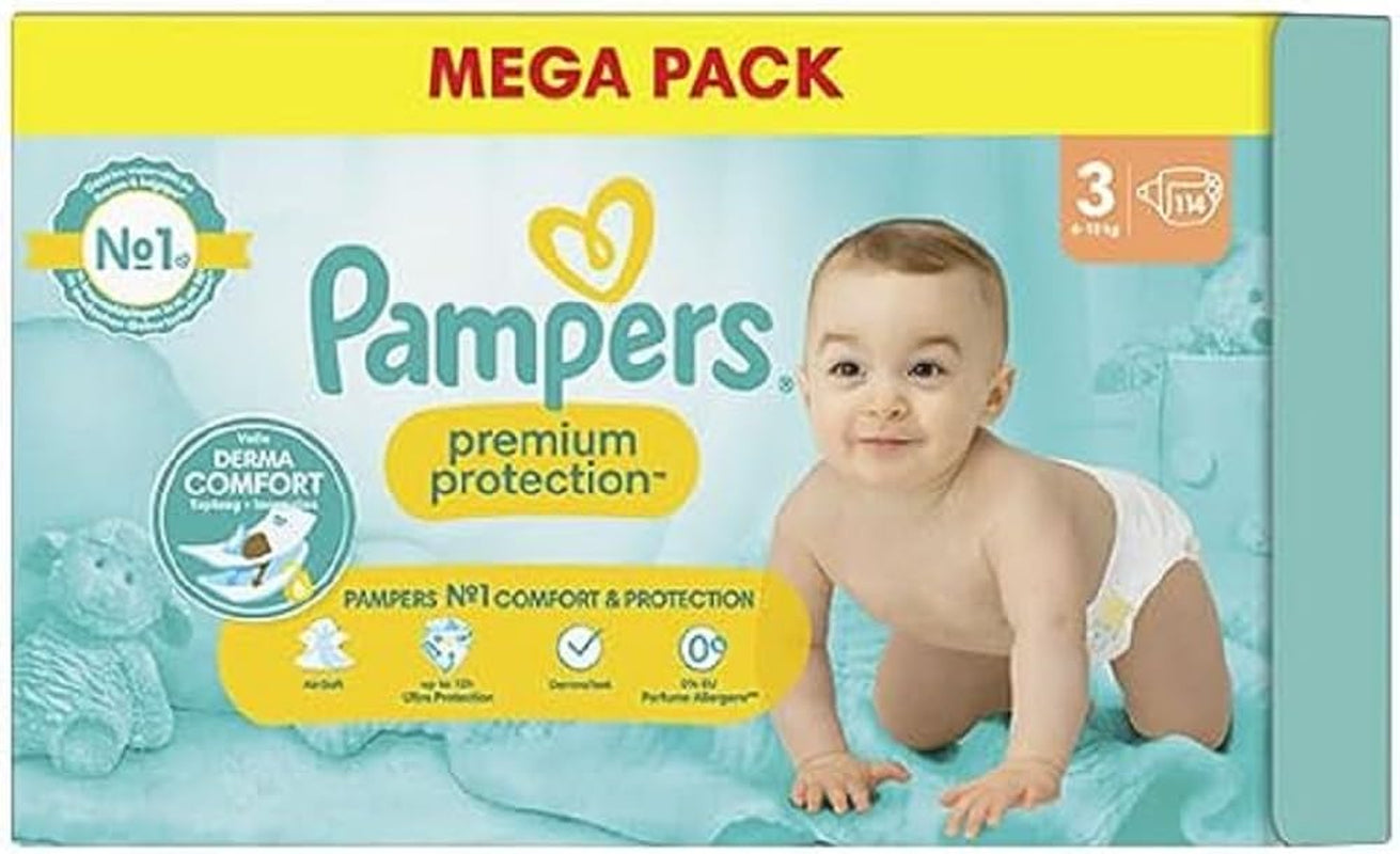 Pampers Premium Protection Storlek 6, 74 Blöjor, 13kg+, #1 för komfort och skydd för känslig hud