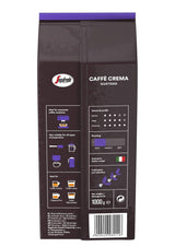 Segafredo Zanetti Caffè Crema Gustoso - Hela bönor (Förpackning med 1 kg) - Lämplig för Caffè Crema - Lång- och mörkrostade kaffebönor, fyllig och intensiv smak (Förpackning med 2)