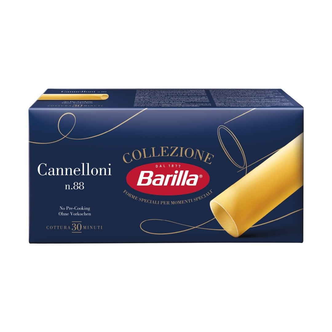 Barilla Collezione Cannelloni högkvalitativ durumvetepasta Always Al Dente Förpackning om 12 (12 x 250 g)