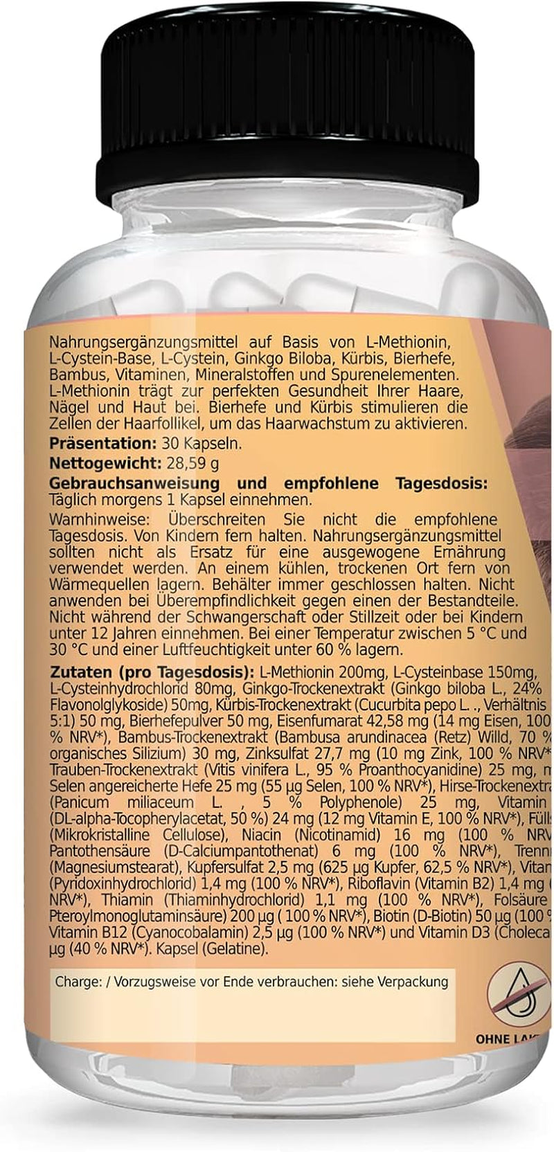 Healthy Fusion Haircomplex, effektiv mot håravfall, 30 kapslar Hårvård Naty Shop