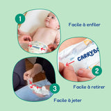 - Blöja storlek 4 (7 – 18 kg) – för känslig hud – naturlig och mycket absorberande – 12 timmars läckagesäker – ohne unerwünschte Inhaltsstoffe – tillverkad i Frankrike – 132 blöjor