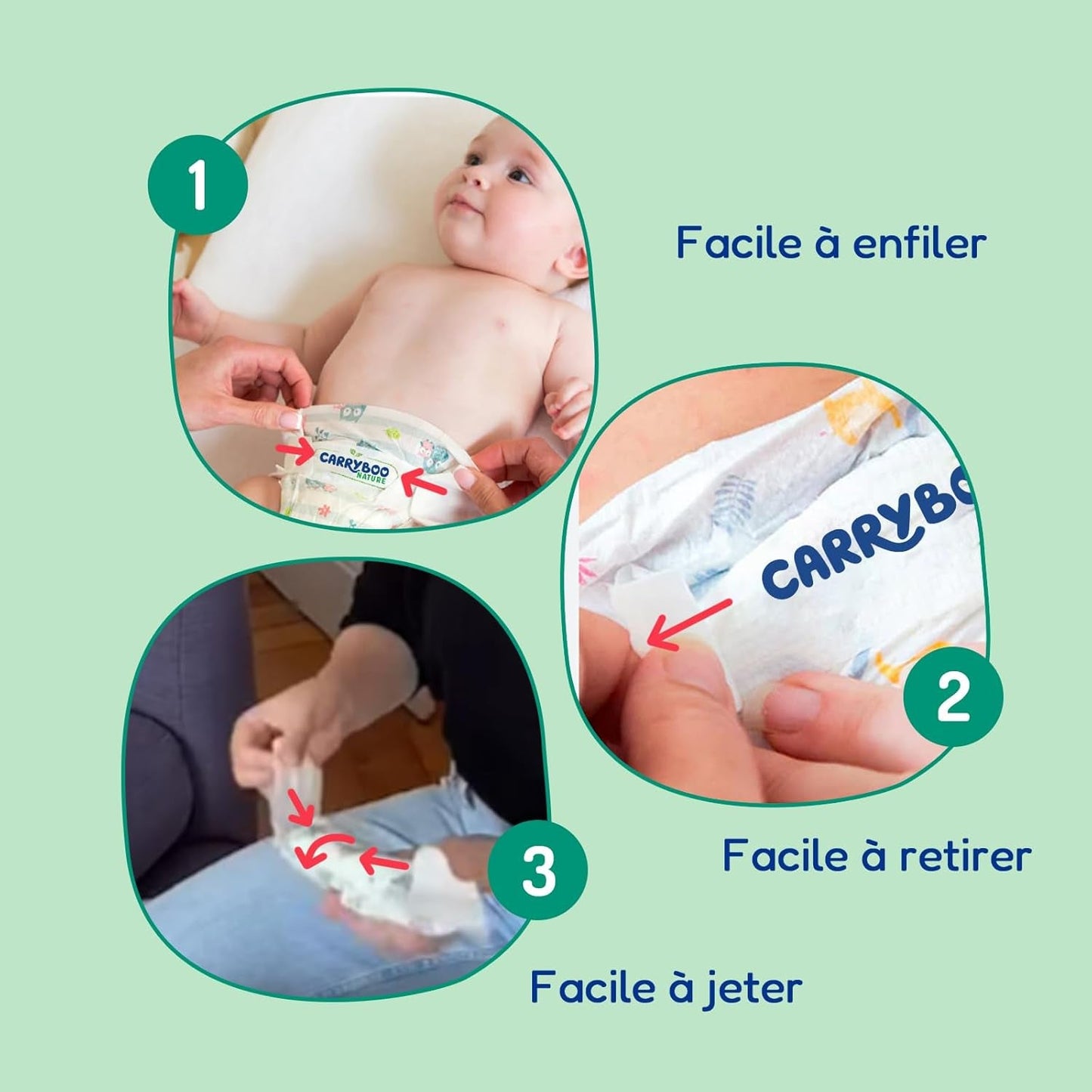 - Blöja storlek 4+ 9-20 kg – Ökologische Babywaidern – natürliche Babypflege, hypoallergen, ohne Parfüm und auslaufsicher – hermestellung in Frankreich – 126 engångsblöjor – 1 månad