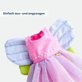 HABA Fairy Magic Doll Kläder - 2 delar set för 18 månader och uppåt dockor (30 cm) - Tyllklänning med vingar, blomma hårband ingår - 1306243001