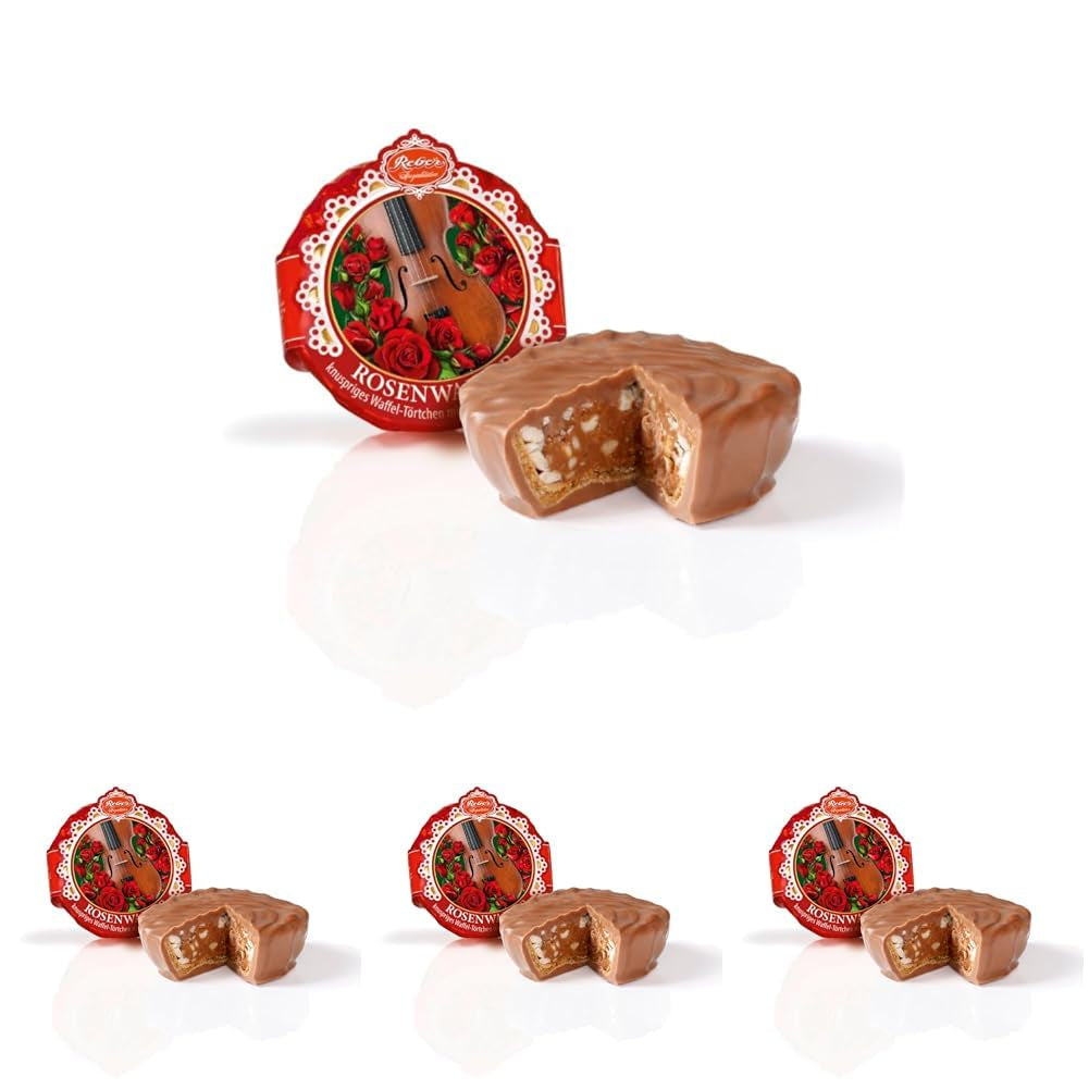 Reber Bites choklad- och tryffelpaj, konjaktryffel på krämig nougat, täckt med delikat alpin mjölkchoklad, 40 g (1 st)