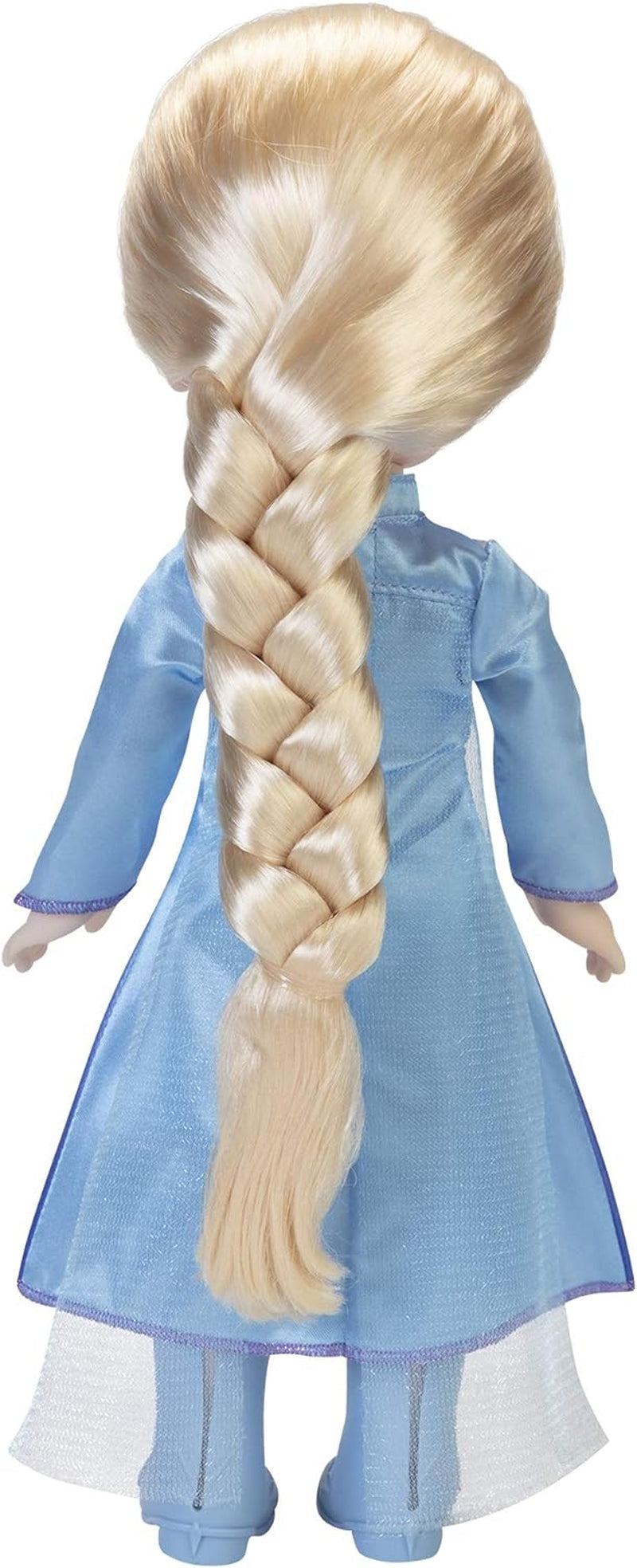 Disney Frozen 2 Elsa Travel Doll, 35 cm docka med kultfilminspirerad klänning, stövlar och långt flätat hår för extra lektid, för tjejer från 3 år och uppåt