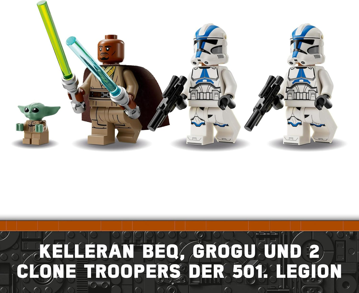 LEGO Star Wars Escape With The BARC Speeder, Mandalorian-setet, leksakscykel med sidvagn, Inkluderar figurerna Kelleran Beq och Grogu, present till pojkar och flickor från 8 år 75378 Byggset Beuche den LEGO-Store