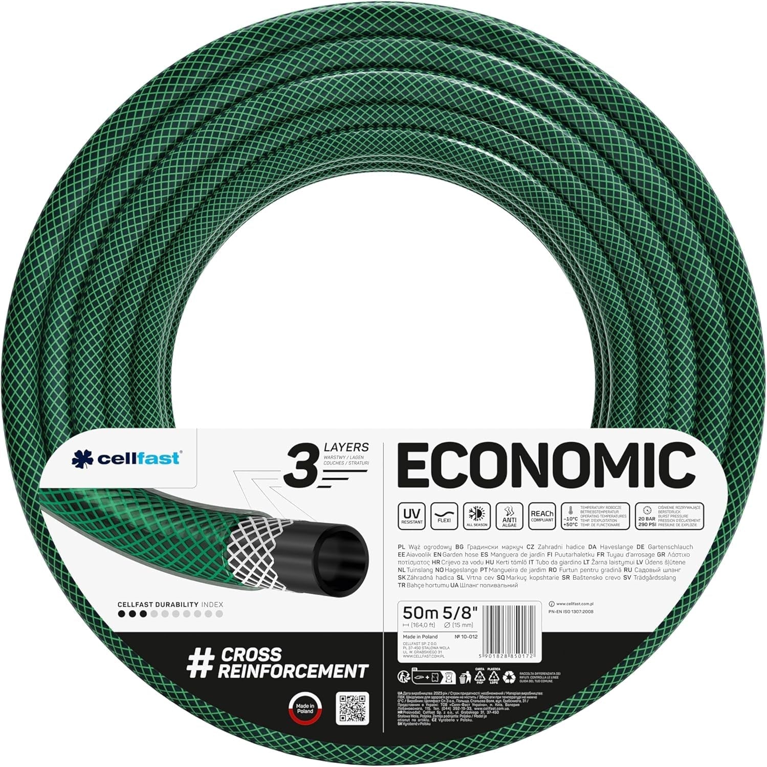 Trädgårdsslang Cellfast ECONOMIC 20m, 5/8", 10-010