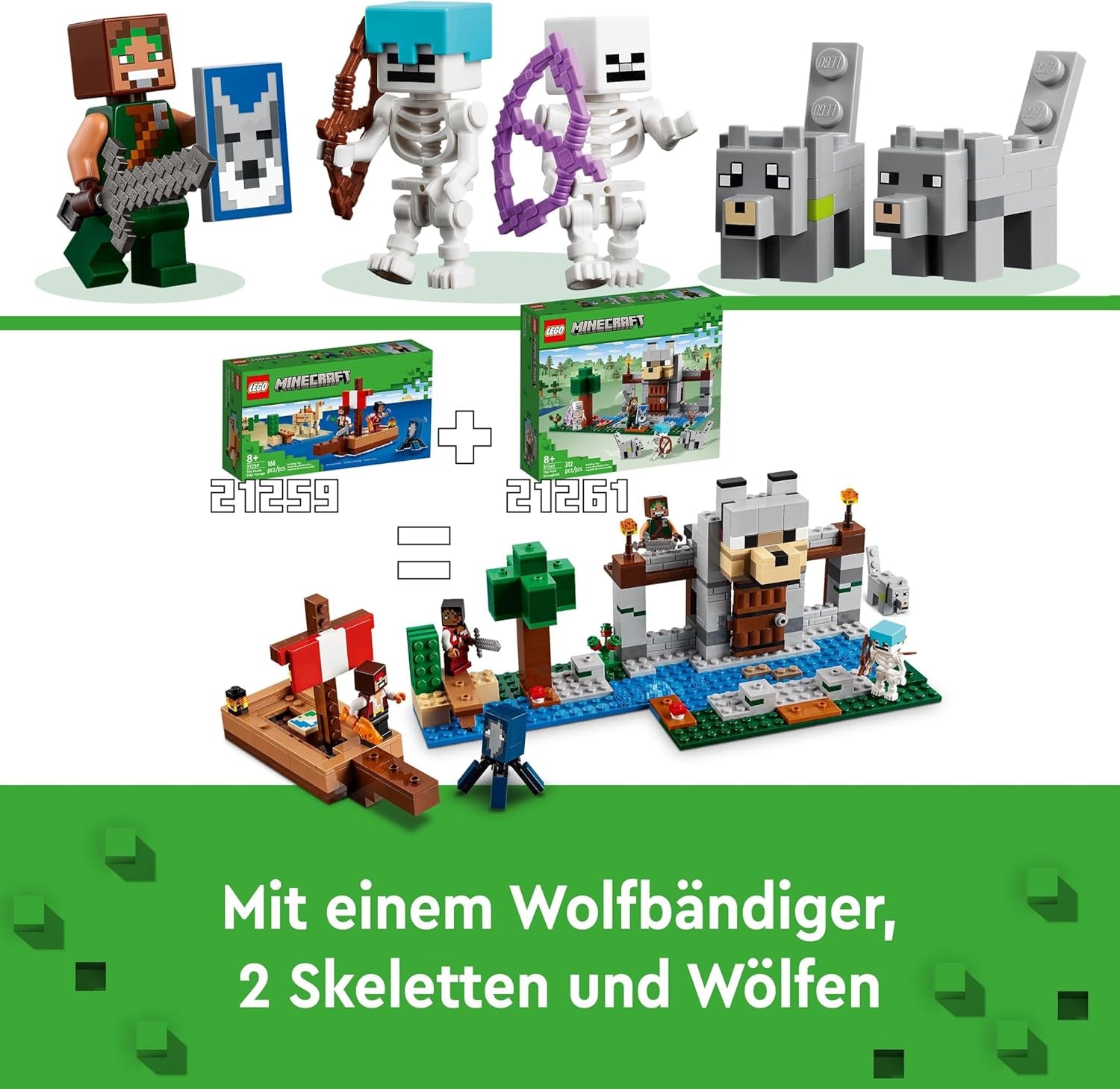 LEGO Minecraft Piratskeppet Voyage Bläckfisk och kamel Piratfigur Leksaksskeppsbyggnad Rollspel Present för pojkar och flickor 8 år 21259 Byggset Besuche den LEGO-Store