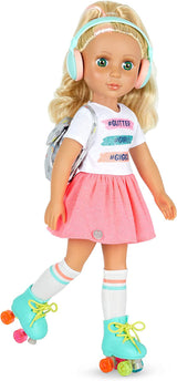 Glitter Girls - Sunnie Dolls - Sunnie Articulated Doll 36cm - Blont hår och gröna ögon - Leksak för 3 år och uppåt