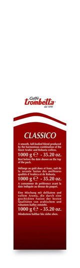 Caffè Trombetta Italien Kaffee Geröstete Kaffeebohnen, klassisk. En perfekt Harmonie zwischen Aroma och Körper - 1 kg