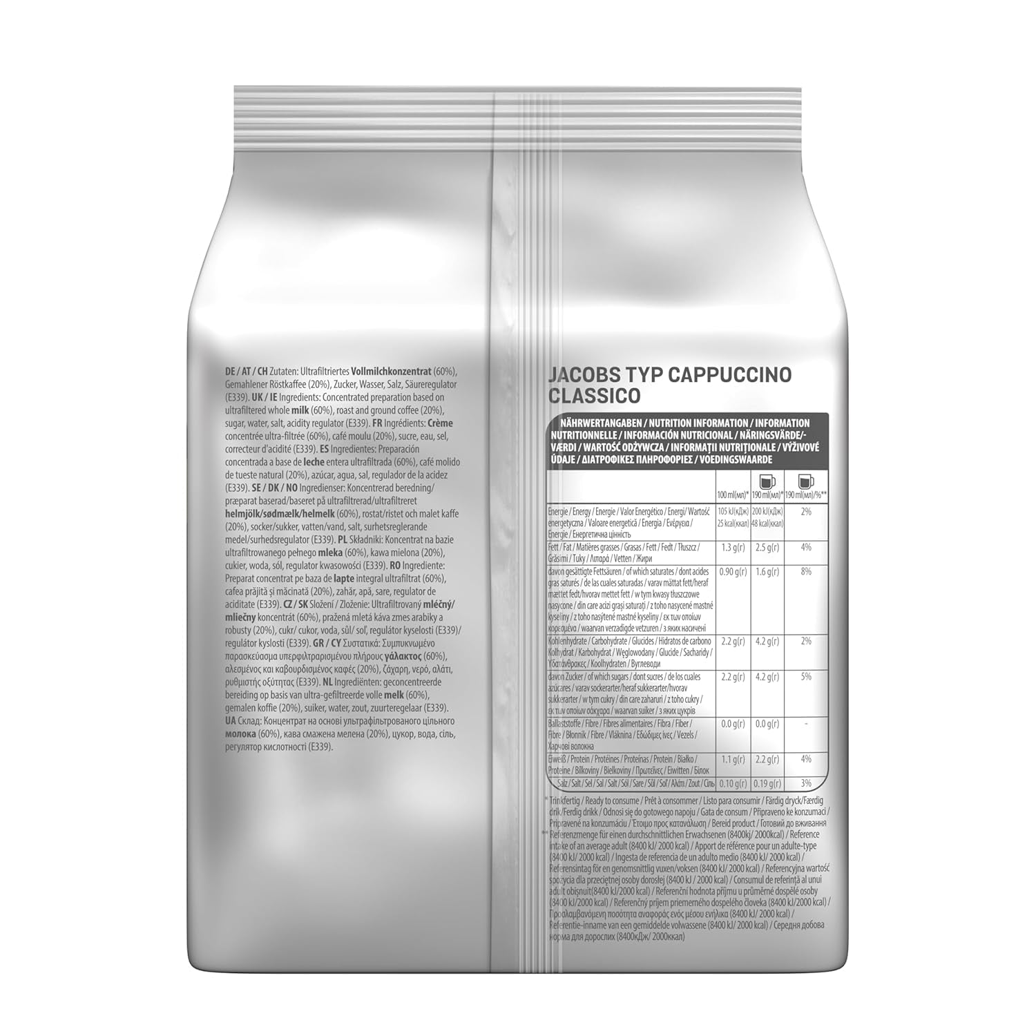 Tassimo Kapseln Jacobs Cappuccino Classico, 5 x 8 dynor, 40 Kaffeekapseln