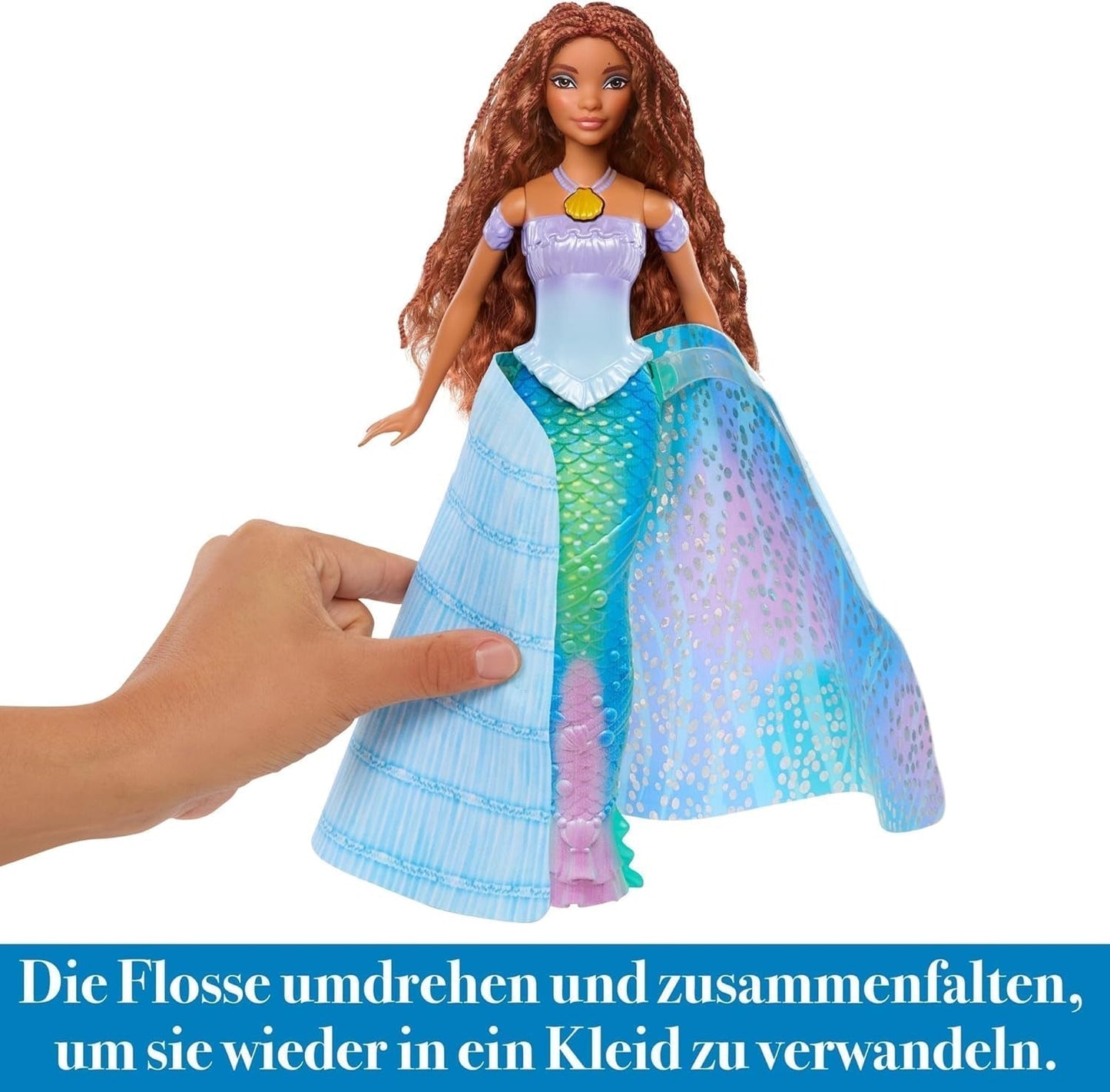 Mattel Disney Princess Ariel Doll, Inspirerad av filmen The Little Mermaid, Transformation: Mermaid-Man Toy, Mobile, Disney Presents, 3 Year Old Toys, HLX13 Naty Shop Dolls