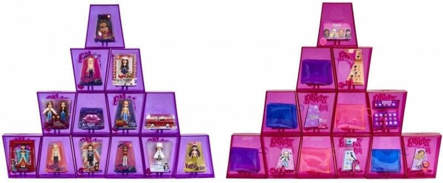 Bratz Miniverse MGA:s Y2K Nostalgia Flashback Minis Limited Edition Dolls - SURPRISE PACK - 2 Bratz Mini Dolls and Display Case - Fantastisk present till barn och samlare 6+