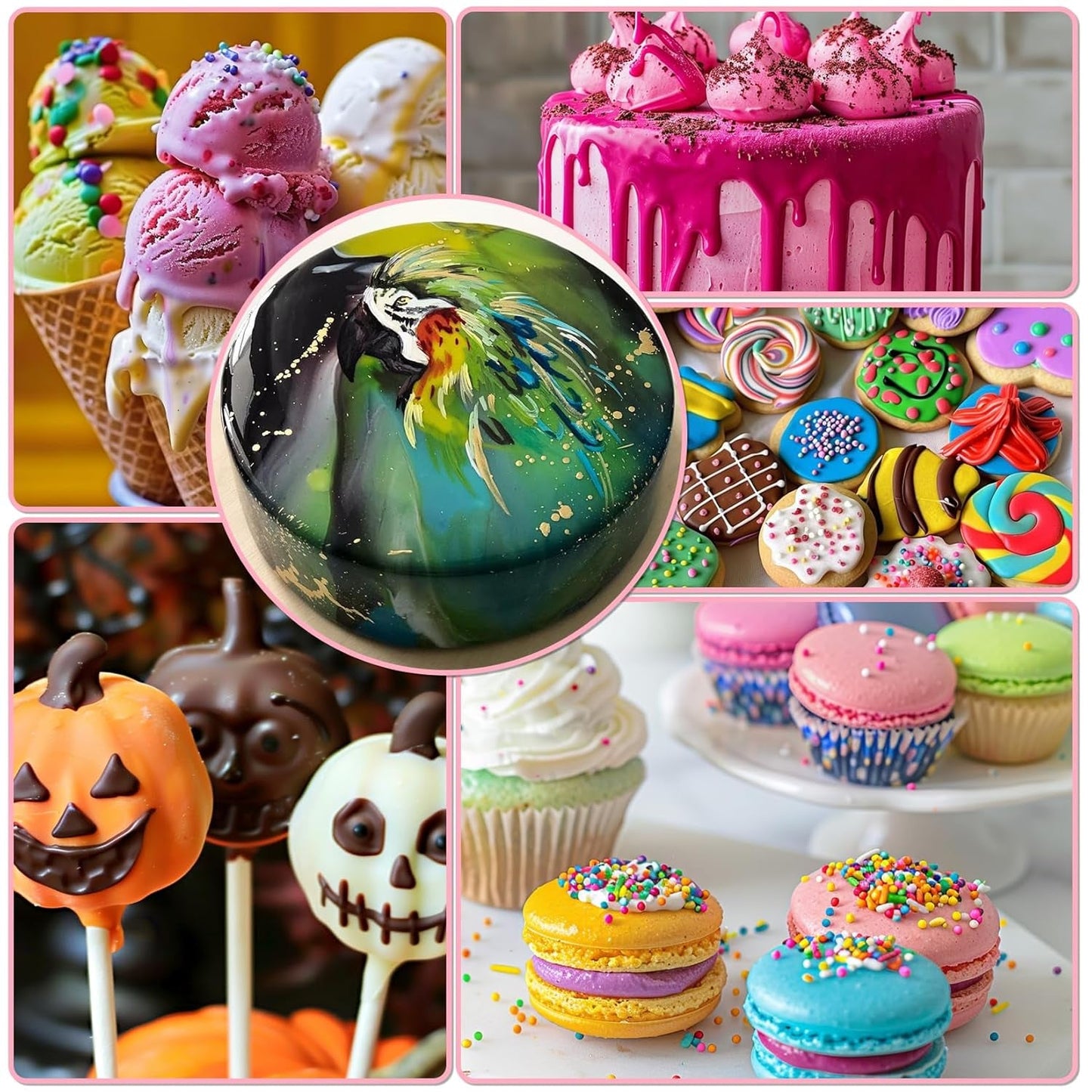 Fettlöslig matfärgning - 30 ml koncentrerad oljebaserad matfärgning för choklad matfärgningsset för tårtdekorering, fondant, smörkräm, bakning, hantverk (marinblå)