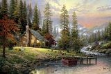 Schmidt Spiele 58455 Thomas Kinkade Hus i bergen 500 bitars pussel Naty Shop Standardtitel