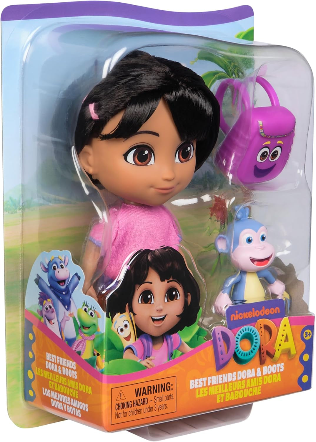 DORA - Best Friend Doll - Storlek 22cm, med kambart hår, väska och monkey boots, känd från den populära TV-serien, för barn från 3 år och uppåt