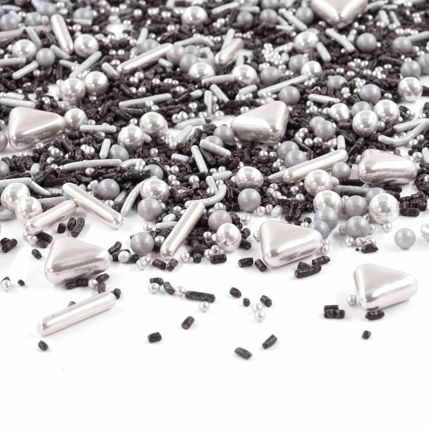 Streusel Glück Black Beauty, Mix Sprinkles Silver - Black, 90 gram Sprinkles Naty Shop 90 gram