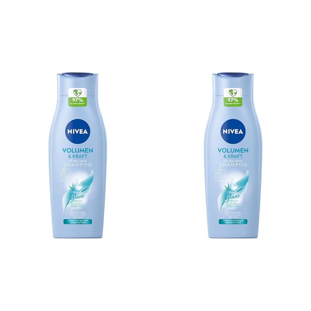 NIVEA Volume Wonder Strengthening schampo, volymschampo, 50 ml dusch och bad Naty Shop 2 x 400 ml