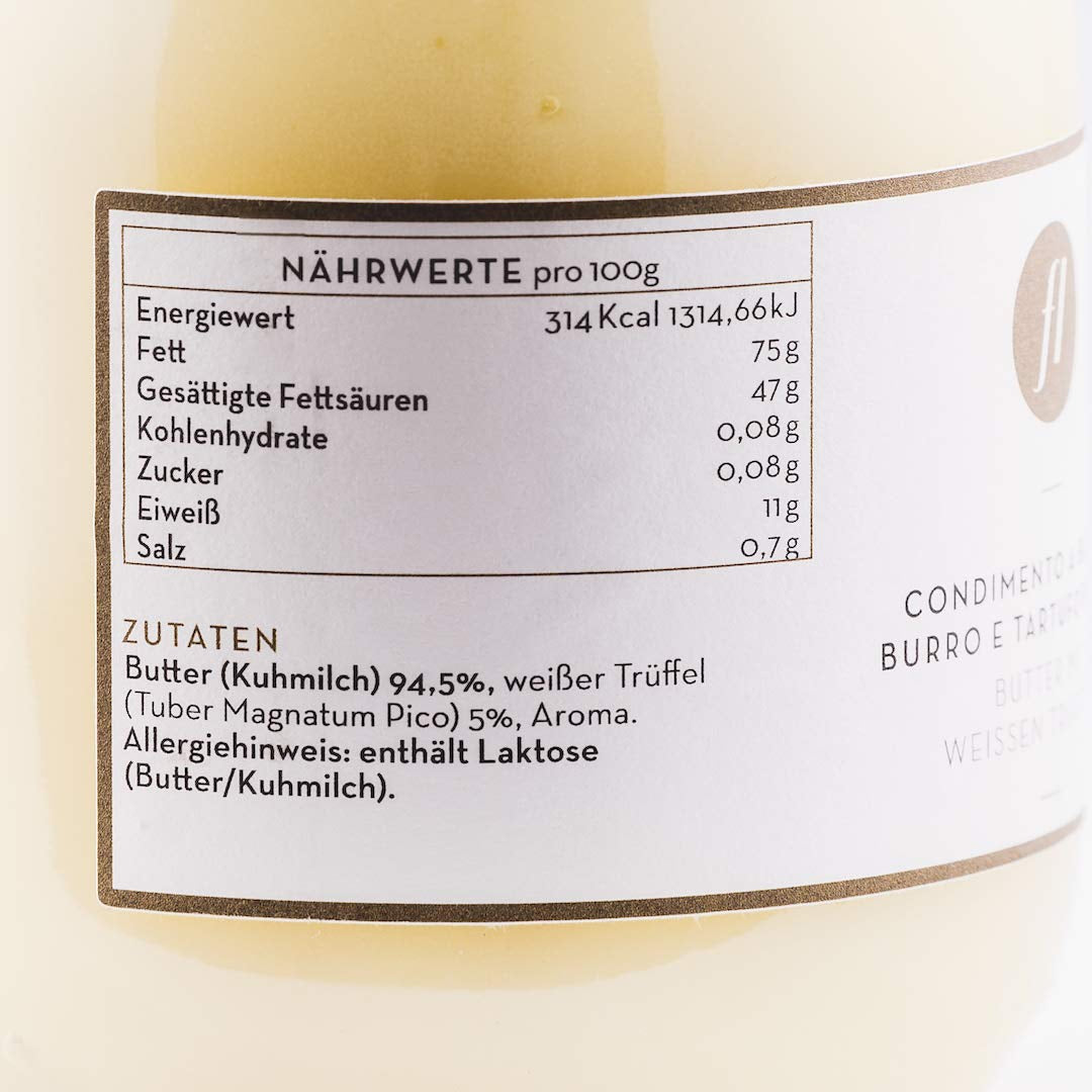 Feinkost Luigi - Tryffelsmör i glaset med 5% äkta vit tryffel (450g) från Italien