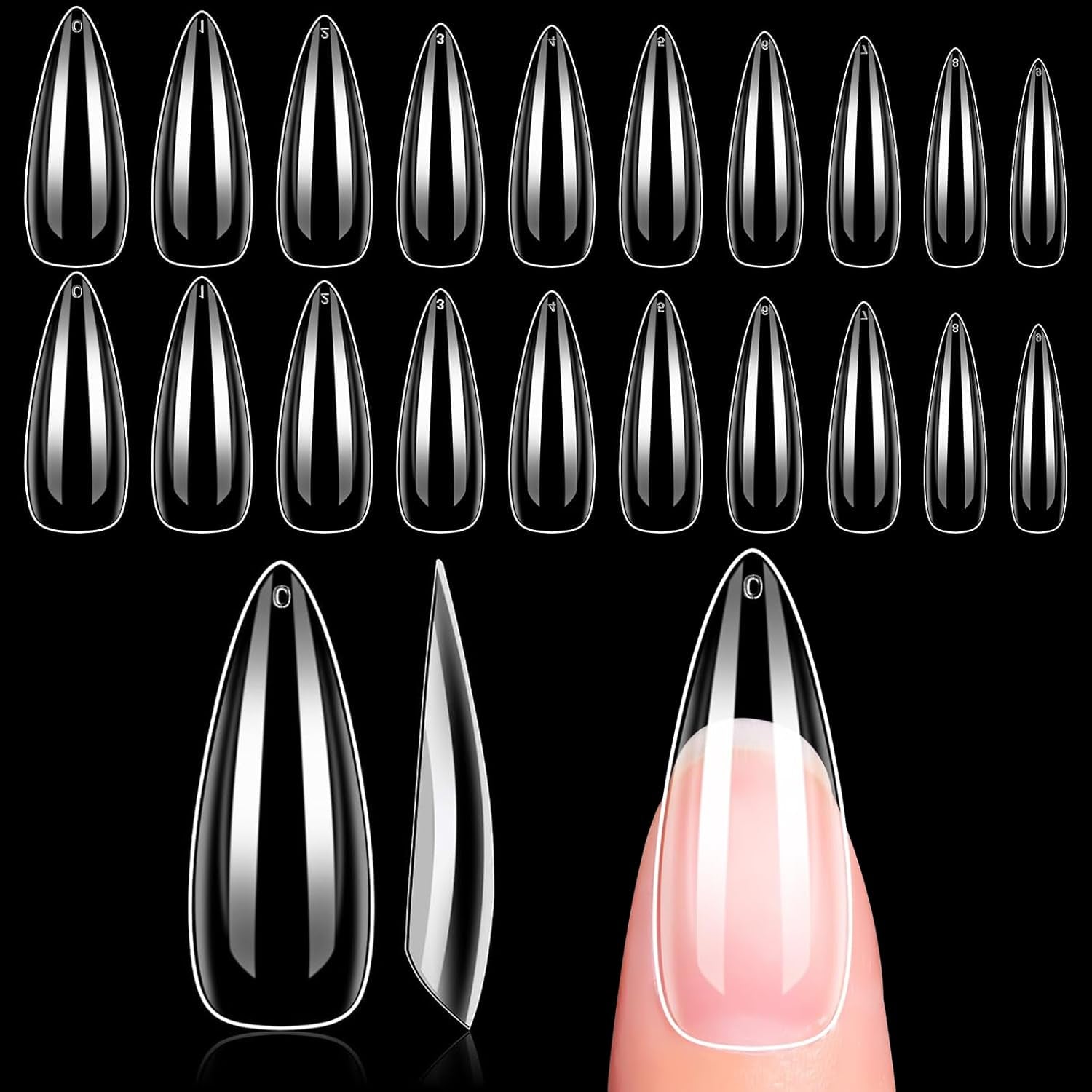 Makartt akryl nagelhållare, magnetisk nagelhållare, nagelhållare, transparent rosa nagelhållare med 48 självhäftande spackel