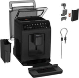 Krups EA897B Evidence ECOdesign automatisk espressomaskin, automatisk espresso- och cappuccinofunktion, Quattro Force-teknik, entrycksmjölkkoppar, 8 förinställningar, mjölksystem, 1450W
