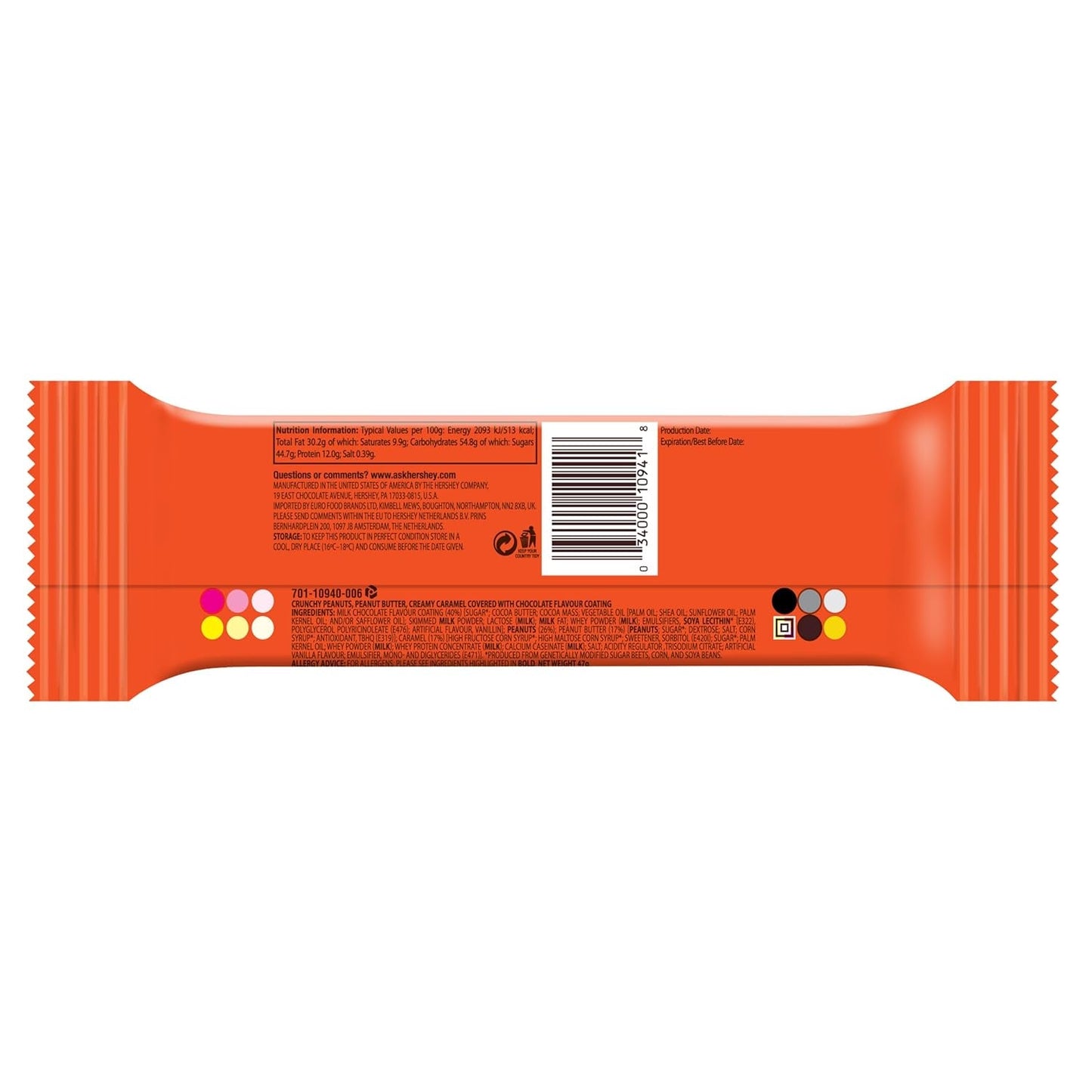 Nutrageous Peanut Butter - Peanut Butter Chokladkakor: 18 bitar (18 x 47g)